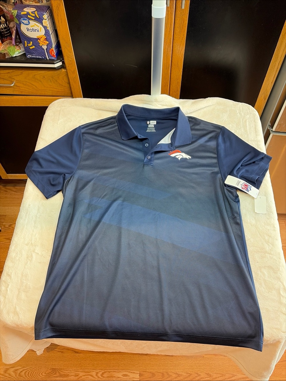 Denver Broncos NFL Team Apparel Mens Sz XXL Blue TX3 Cool Golf Polo Shirt